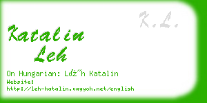 katalin leh business card